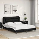 seng med madras Hvar 140x190 cm kunstlæder sort og hvid