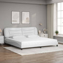 seng med madras Hvar 200x200 cm kunstlæder hvid