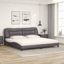 seng med madras Hvar 200x200 cm kunstlæder grå