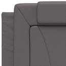 seng Viana med madras 90x190 cm kunstlæder grå