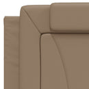 seng Viana med madras 100x200 cm kunstlæder cappuccinofarvet