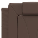 seng Viana med madras 140x190 cm kunstlæder brun