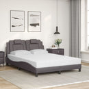 seng Viana med madras 140x190 cm kunstlæder grå