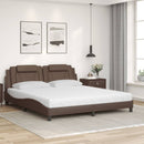 seng Viana med madras 180x200 cm kunstlæder brun
