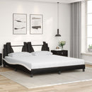 seng Viana med madras 180x200 cm kunstlæder sort og hvid