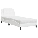 sengeramme uden madras Zadar 90x190 cm kunstlæder hvid