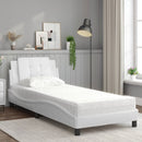 sengeramme uden madras Zadar 100x200 cm kunstlæder hvid