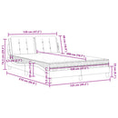 sengeramme uden madras Zadar 120x200 cm kunstlæder cappuccinofarvet