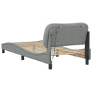 sengeramme med LED uden madras Hvar 80x200 cm stof lysegrå