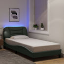sengeramme med LED uden madras Hvar 80x200 cm stof mørkegrå