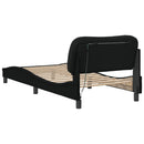 sengeramme med LED uden madras Hvar 80x200 cm stof sort