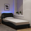 sengeramme med LED uden madras Hvar 80x200 cm stof sort
