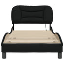 sengeramme med LED uden madras Hvar 90x190 cm stof sort