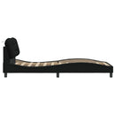 sengeramme med LED uden madras Hvar 90x200 cm stof sort