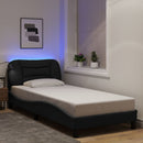 sengeramme med LED uden madras Hvar 90x200 cm stof sort