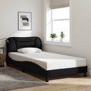 sengeramme med LED uden madras Hvar 100x200 cm stof sort