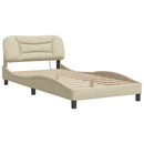 sengeramme med LED uden madras Hvar 100x200 cm stof creme