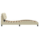 sengeramme med LED uden madras Hvar 100x200 cm stof creme