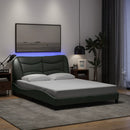 sengeramme med LED uden madras Hvar 120x200 cm stof mørkegrå