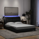 sengeramme med LED uden madras Hvar 120x200 cm stof sort