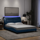 sengeramme med LED uden madras Hvar 120x200 cm stof blå