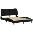 sengeramme med LED uden madras Hvar 140x190 cm stof sort
