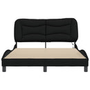 sengeramme med LED uden madras Hvar 140x190 cm stof sort