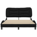 sengeramme med LED uden madras Hvar 140x200 cm stof sort