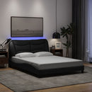 sengeramme med LED uden madras Hvar 140x200 cm stof sort