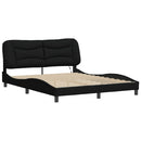 sengeramme med LED uden madras Hvar 160x200 cm stof sort