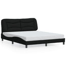 sengeramme med LED uden madras Hvar 160x200 cm stof sort