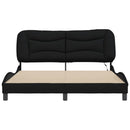 sengeramme med LED uden madras Hvar 160x200 cm stof sort