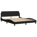 sengeramme med LED uden madras Hvar 160x200 cm stof sort