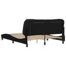sengeramme med LED uden madras Hvar 160x200 cm stof sort