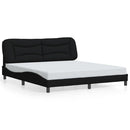 sengeramme med LED uden madras Hvar 180x200 cm stof sort