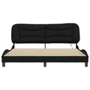 sengeramme med LED uden madras Hvar 180x200 cm stof sort