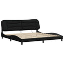 sengeramme med LED uden madras Hvar 200x200 cm stof sort
