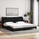 sengeramme med LED uden madras Hvar 200x200 cm stof sort