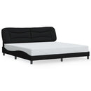 sengeramme med LED uden madras Hvar 200x200 cm stof sort