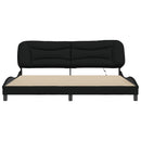 sengeramme med LED uden madras Hvar 200x200 cm stof sort