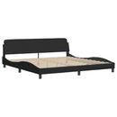 sengeramme med LED uden madras Hvar 200x200 cm stof sort