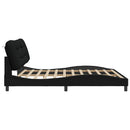 sengeramme med LED uden madras Hvar 200x200 cm stof sort