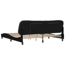 sengeramme med LED uden madras Hvar 200x200 cm stof sort