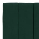 sengeramme med LED uden madras Hanko 80x200 cm velour mørkegrøn