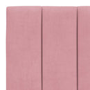 sengeramme med LED uden madras Hanko 80x200 cm velour pink