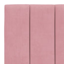 sengeramme med LED uden madras Hanko 90x190 cm velour pink