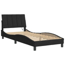 sengeramme med LED uden madras Hanko 90x200 cm velour sort
