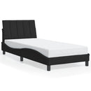sengeramme med LED uden madras Hanko 90x200 cm velour sort