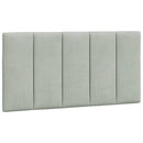sengeramme med LED uden madras Hanko 100x200 cm velour lysegrå