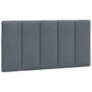 sengeramme med LED uden madras Hanko 100x200 cm velour mørkegrå